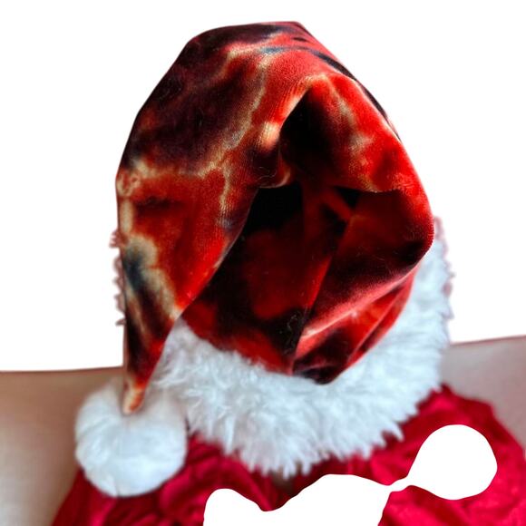 Santa Hat Tie Dye Holiday Party Wear Festive Christmas Parties - Picture 3 of 7